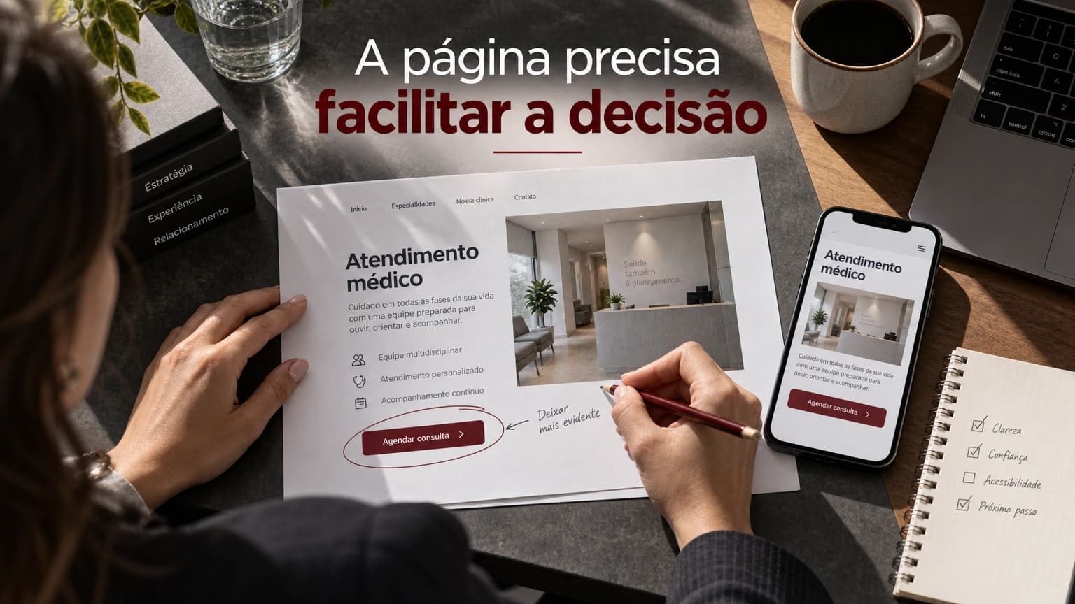 Por que a maioria das landing pages médicas não converte (e a anatomia de uma que converte)