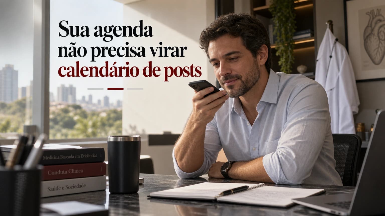 Marketing de conteúdo para médicos que não têm tempo (nem paciência) para criar post todo dia