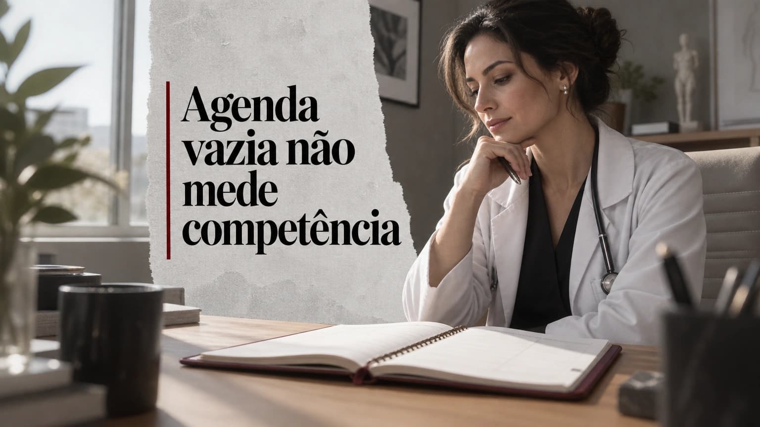 Agenda vazia não é falta de competência médica. Você não falhou. É falta de estrutura comercial